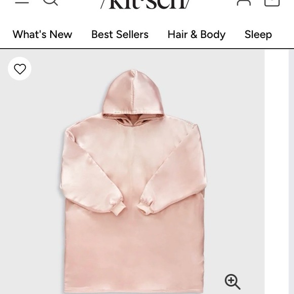 Kitsch Pink Satin Robe - Picture 3 of 4